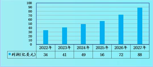 图表：2022-2027年服务器行业利润预测